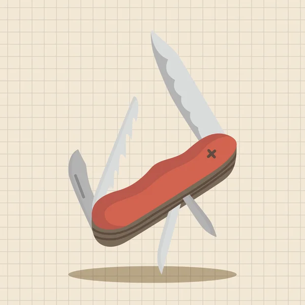 Элемент иконки элементов тематических ножей для кемпинга — стоковый вектор