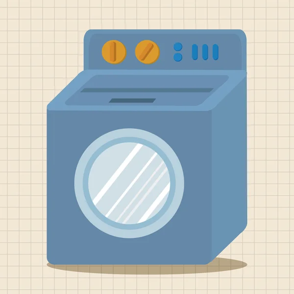 Elementos del tema de la lavadora elemento icono — Vector de stock