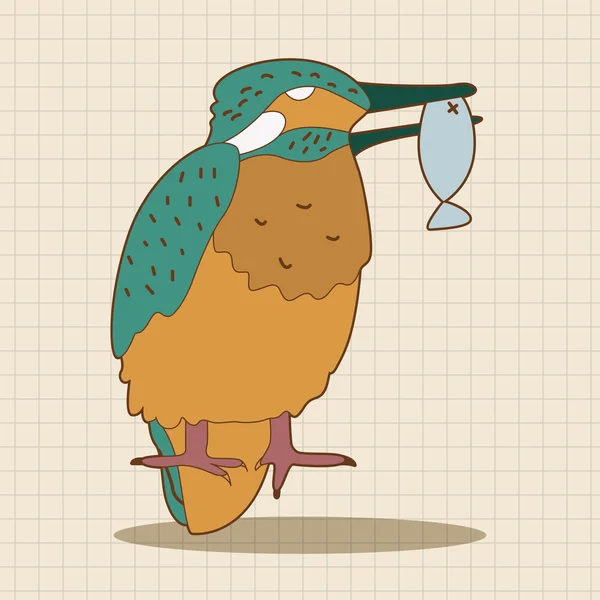 पक्षी कार्टून थीम घटक वेक्टर,प्स चिन्ह घटक — स्टॉक व्हेक्टर