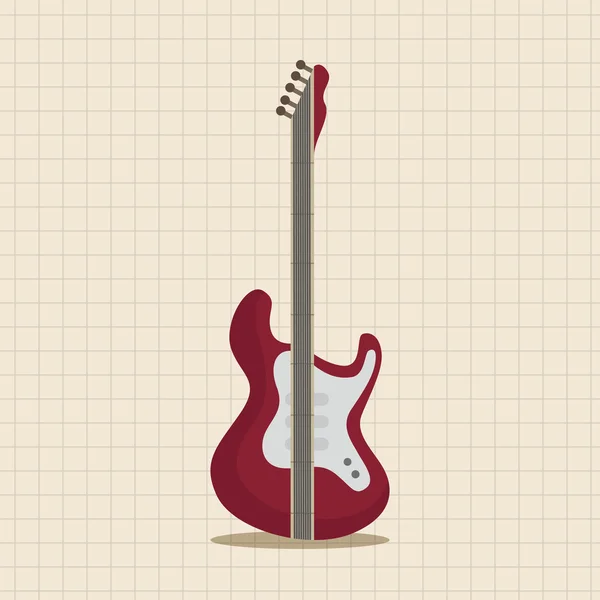 Instrumento eléctrico guitarra caricatura tema elementos icono elemento — Vector de stock