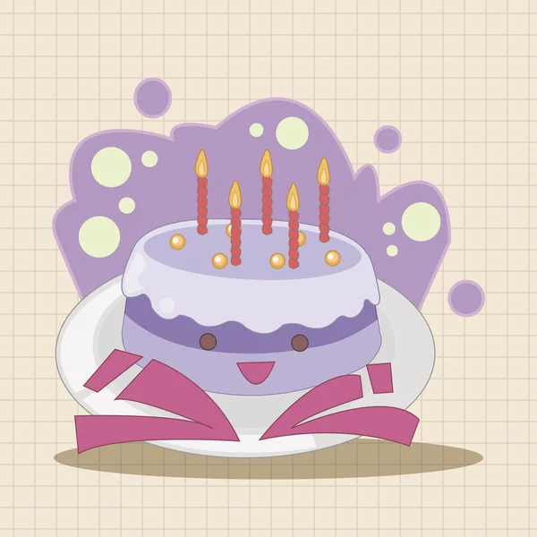 ケーキ フラット アイコン要素背景、eps10 アイコンの要素を飾る — ストックベクタ