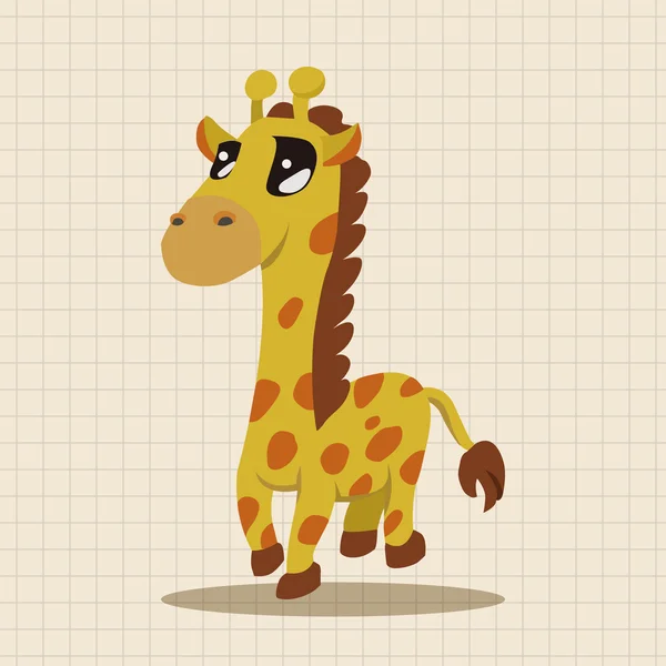 Animal Giraffe Zeichentrickthema Elemente Symbol-Element — Stockvektor
