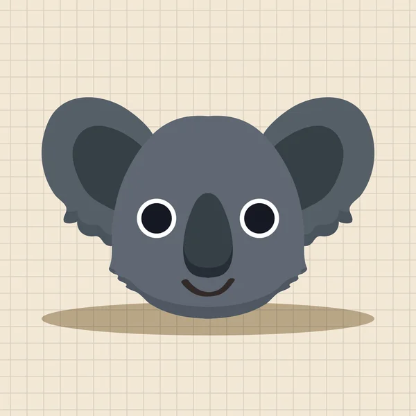 Djurens koala tecknad tema element ikonen element — Stock vektor