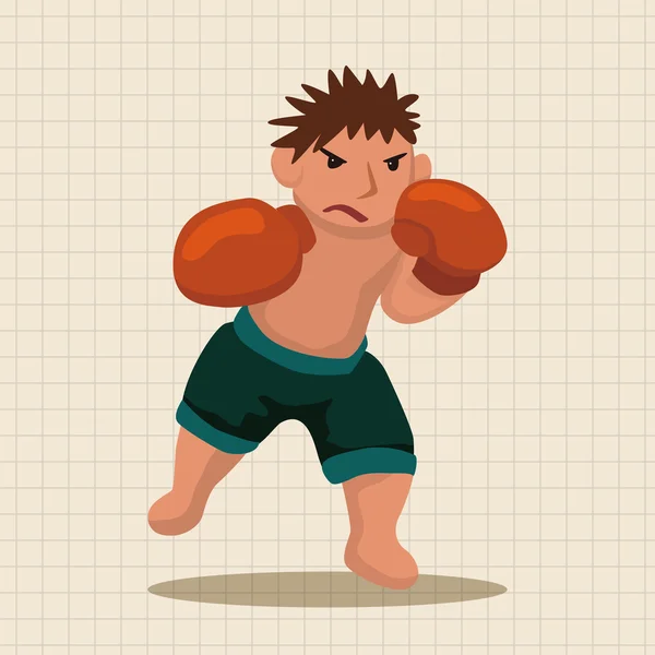 Elemento de icono de elementos de tema boxer — Vector de stock