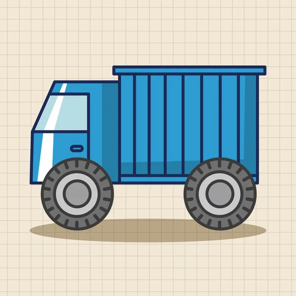 Elemento icono de elementos de transporte camión tema — Archivo Imágenes Vectoriales