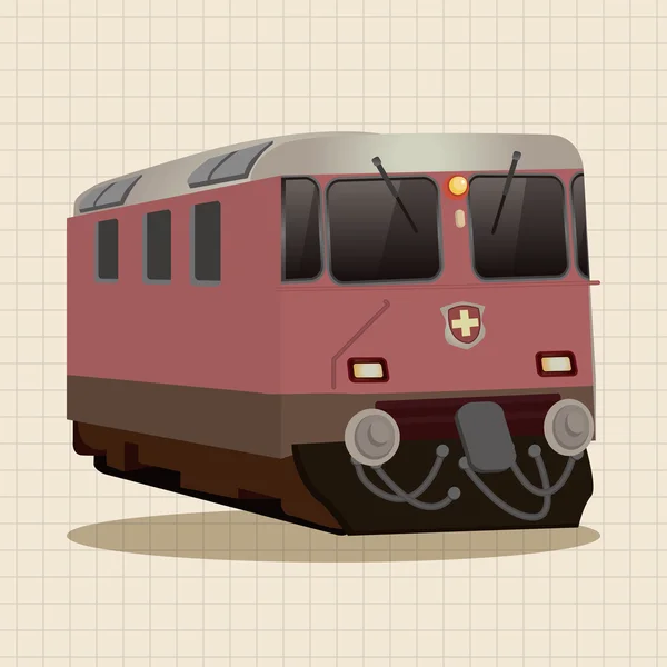 Transporte trem tema elementos ícone elemento —  Vetores de Stock