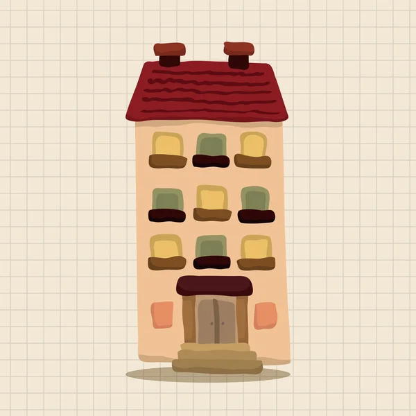 Bâtiment maison thème éléments icône élément — Image vectorielle