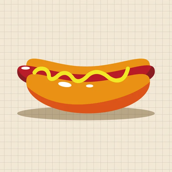 Hot-Dog fast foodów tematu elementów ikona element — Wektor stockowy