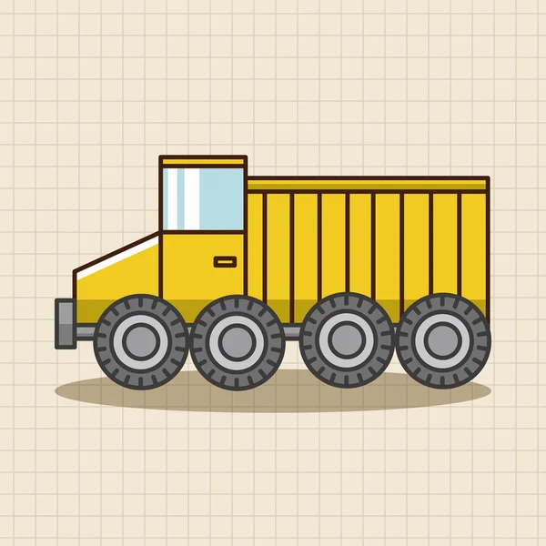 Elemento icono de elementos de transporte camión tema — Archivo Imágenes Vectoriales