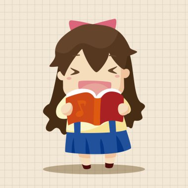 Öğrenci çizgi film Tema öğeleri simge öğesi