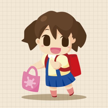 Öğrenci çizgi film Tema öğeleri simge öğesi