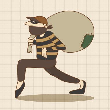 hırsız Tema öğeleri simge öğesi