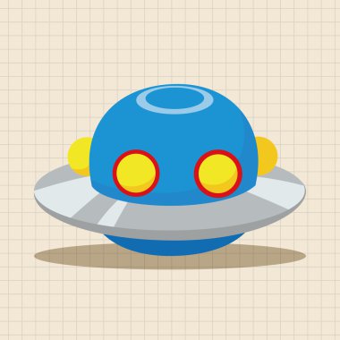 Uzay ufo Tema öğeleri simge öğesi