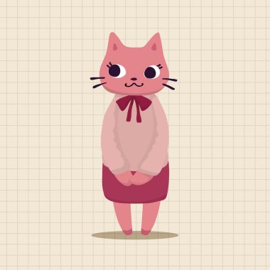 hayvan kedi alt çizgi film Tema öğeleri simge öğesi