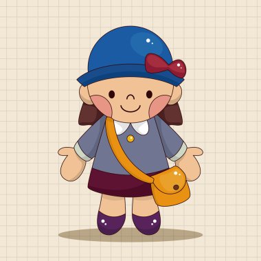 Öğrenci karikatür Tema öğeleri vektör, eps simgesi öğesi