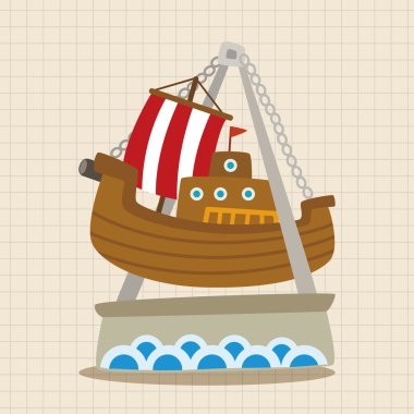 Eğlence Parkı İmkanları Tema öğeleri simge öğesi