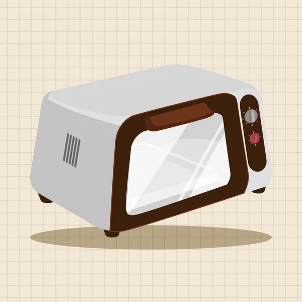 Electrodomésticos tema microondas elementos icono elemento — Vector de stock