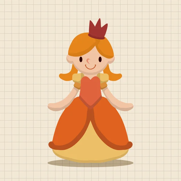 Thème royal éléments princesse élément icône — Image vectorielle