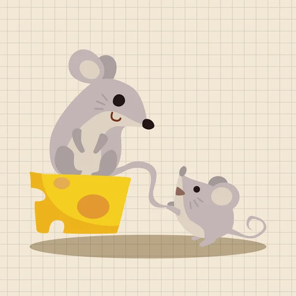 Animal ratón dibujos animados tema elementos icono elemento — Vector de stock