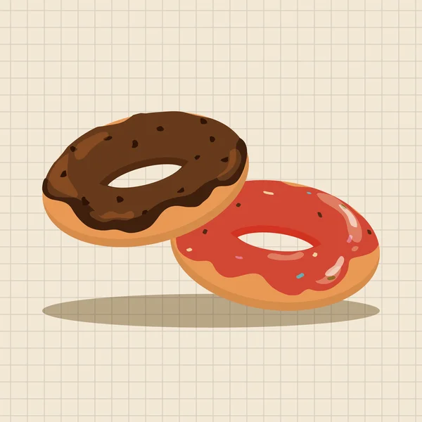 Donut tema elementos icono elemento — Vector de stock