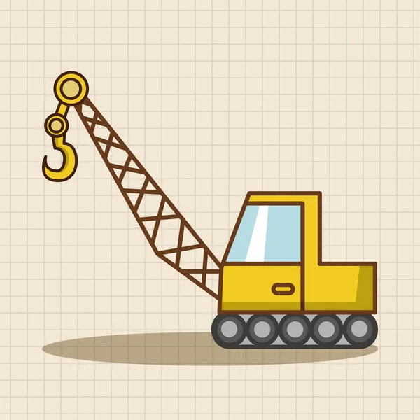 Transportation excavator truck theme elements icon element — Stock Vector