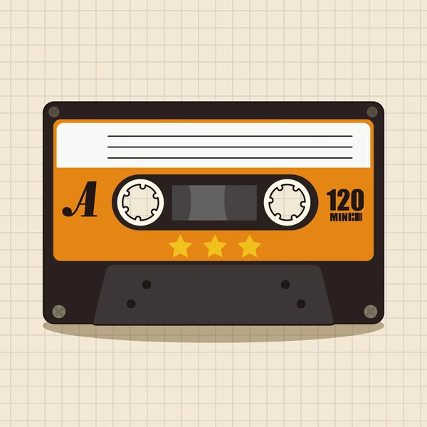 Audiotape theme elements vector,eps icon element — Stock Vector