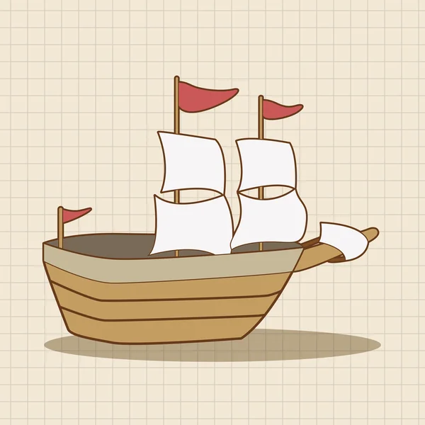 Transporte barco tema elementos vetor, elemento ícone eps — Vetor de Stock