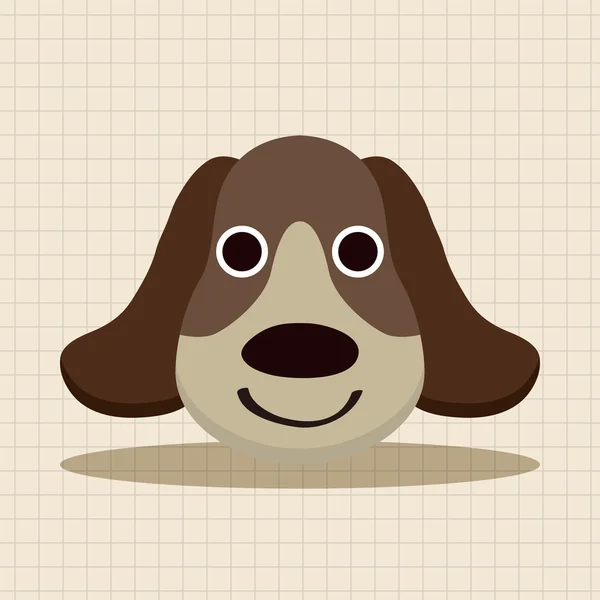 Állati kutya rajzfilm téma elemek ikon elem — Stock Vector