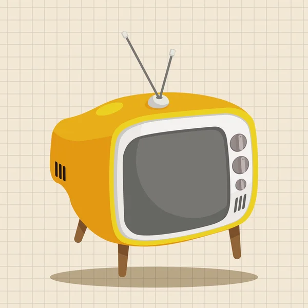 Haushaltsgeräte Thema TV-Elemente Symbol-Element — Stockvektor