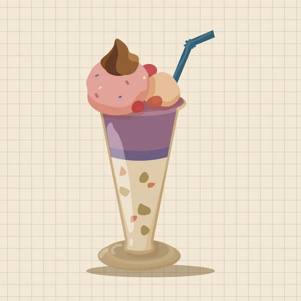 Helados de dibujos animados elementos de tema elemento icono — Vector de stock