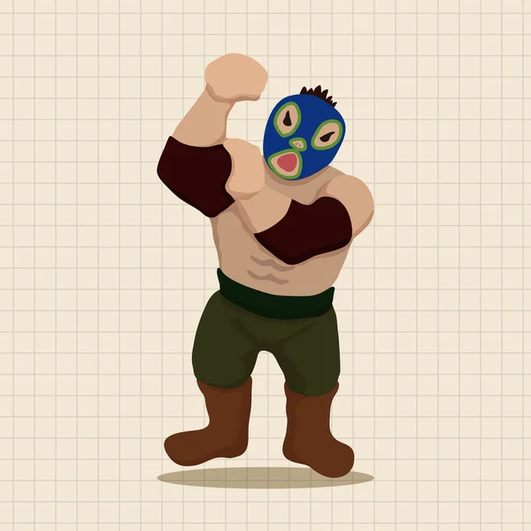 Elemento de icono de elementos de tema luchador — Vector de stock