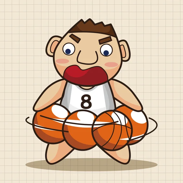 Basketballspieler Elemente Vektor, eps Symbol Element — Stockvektor