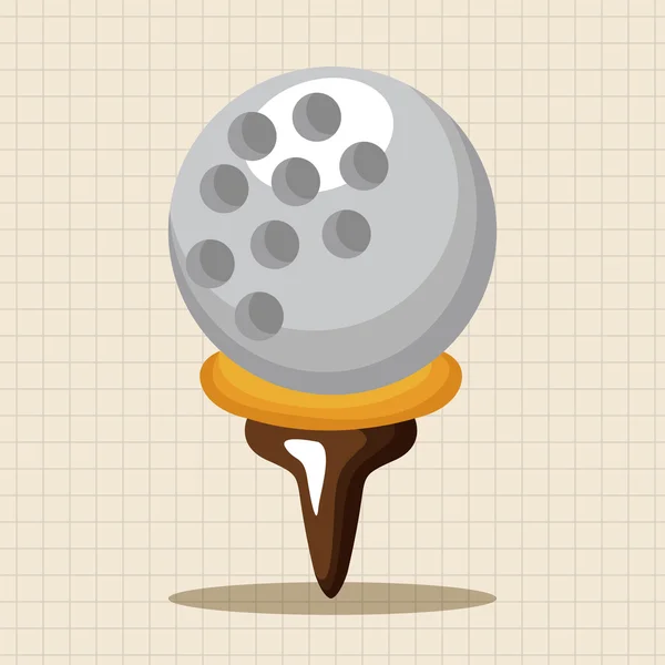 Equipo de golf elementos temáticos icono elemento — Vector de stock