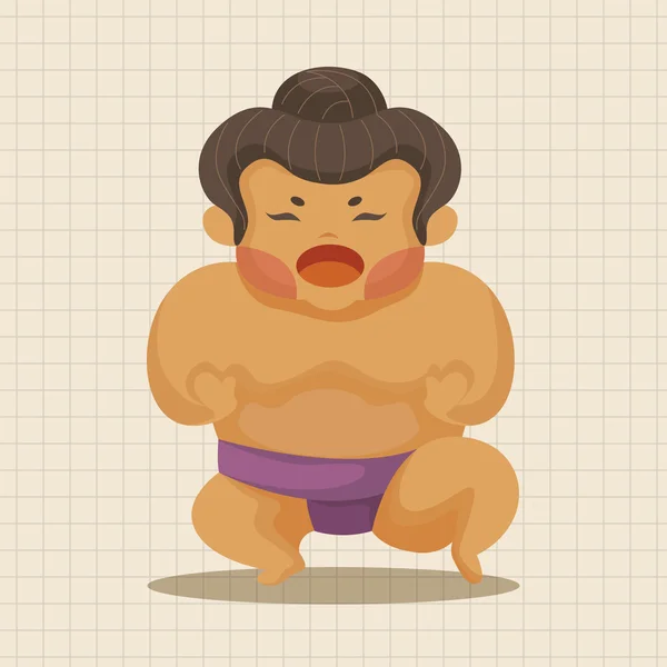 Sumo thema elementen pictogram element — Stockvector