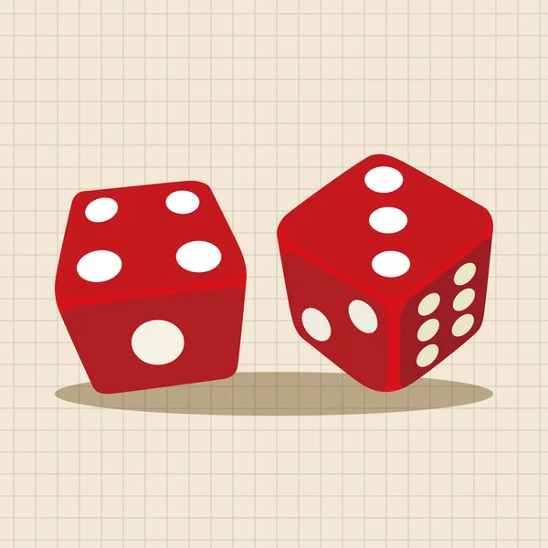 Casino dados tema elemento ícone — Vetor de Stock