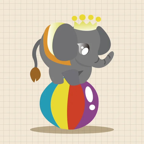 Circus animal theme elements icon element — Stock Vector