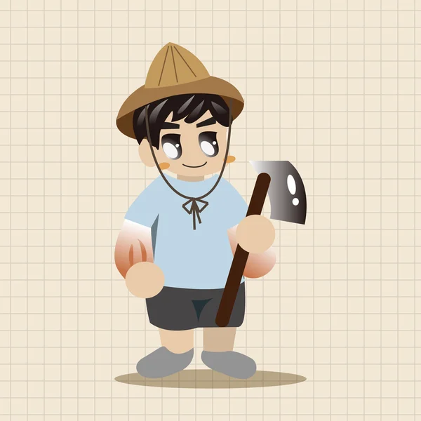 Gente tema agricultor elementos icono elemento — Vector de stock