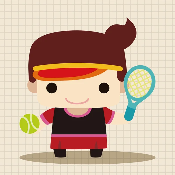 Badminton gracz tematu elementy ikony elementu — Wektor stockowy
