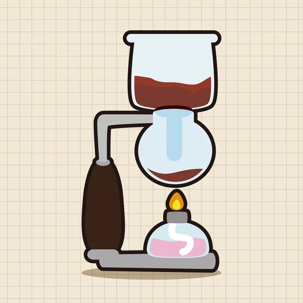 Elemento de ícone de elementos de tema de máquina de café — Vetor de Stock