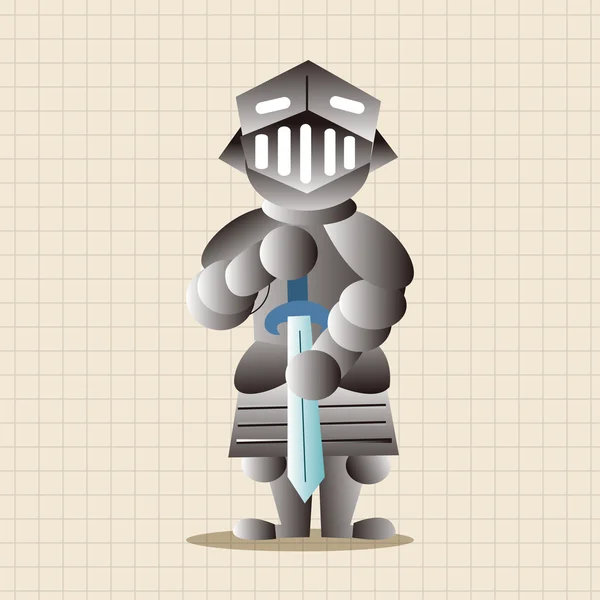 Elementos de dibujos animados personaje medieval elemento icono — Vector de stock