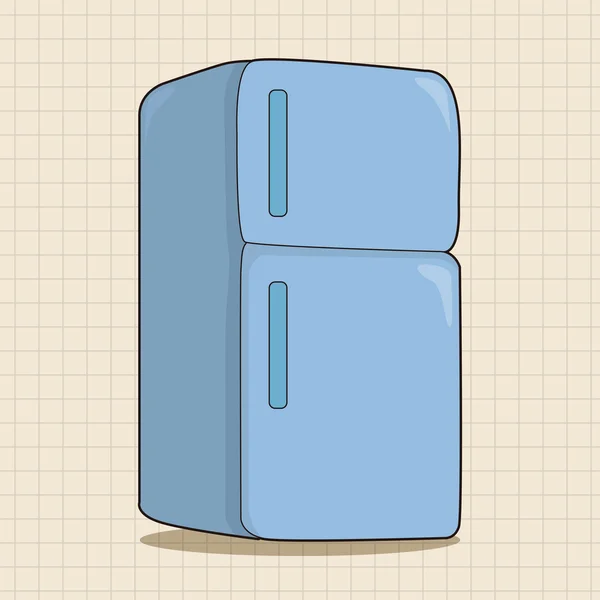 Бытовая техника тема элементов холодильника иконка элемента — стоковый вектор