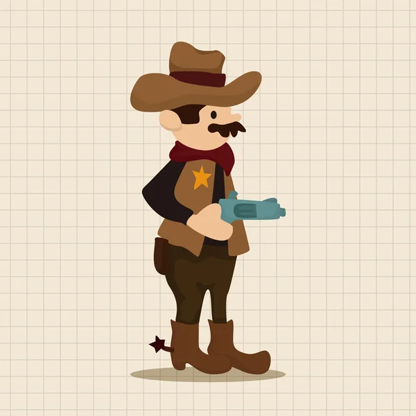 Cowboy-Theme-Elemente Vektor, eps-Symbol-Element — Stockvektor