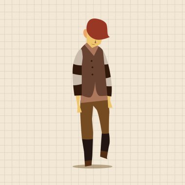 Erkek adam karikatür Tema öğeleri vektör, eps simgesi öğesi