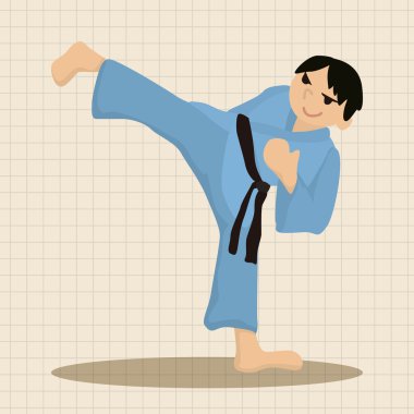 Taekwondo Tema öğeleri vektör, eps simgesi öğesi