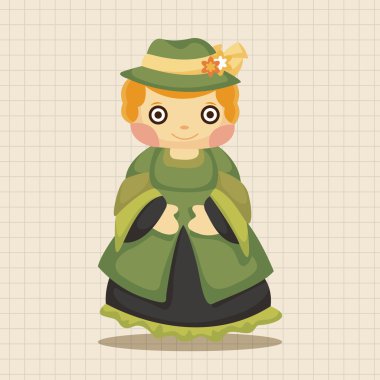 Ortaçağ karakter karikatür Tema öğeleri simge öğesi