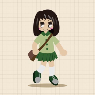 Öğrenci çizgi film Tema öğeleri simge öğesi