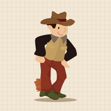 kovboy Tema öğeleri vektör, eps simgesi öğesi