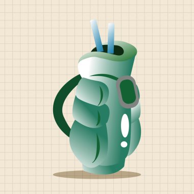 Golf ekipman Tema öğeleri simge öğesi