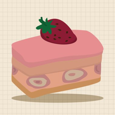 Dekorasyon kek Tema öğeleri vektör, eps10 simgesi öğesi