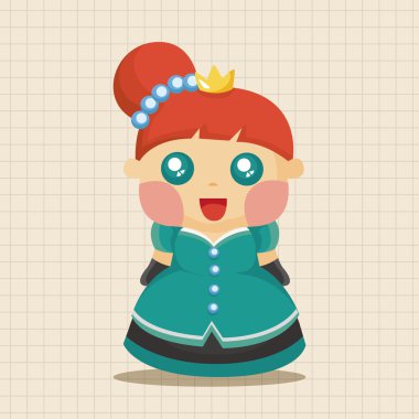 Royal Tema Prenses öğeleri simge öğesi